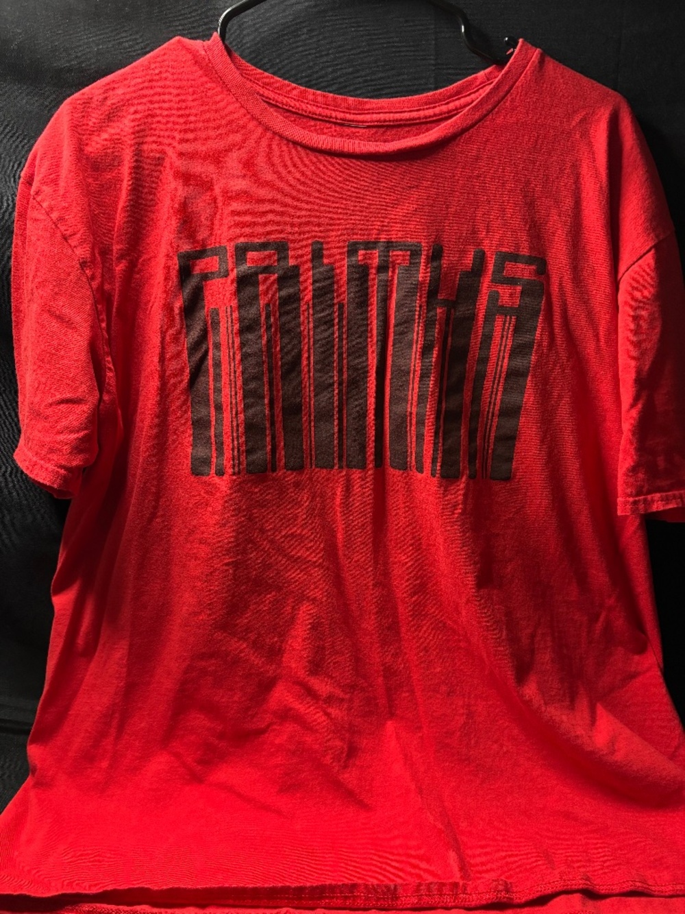 Primus Red Barcode Logo T Shirt Red Black Band Tee Mens XL.